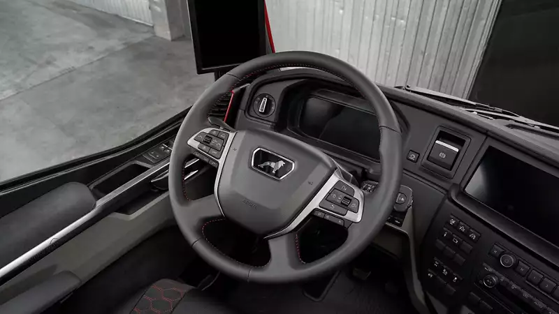 Multifunction leather steering wheel